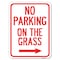 Signmission No Parking on Grass W/ Right Arrow Heavy-Gauge Alum Rust Proof Parking Sign, 18" x 24", A-1824-23686 A-1824-23686 - alternate 1